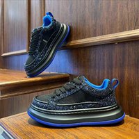 Nouvelles baskets d'été pour hommes à lacets, plateforme tendance en maille, luxe à sequins, semelle épaisse, rehaussantes, confortables et à la mode