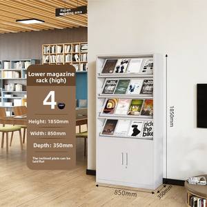 מותאם אישית תצוגת מתכת מדף מדף רצפה ברושור עומד ארון אחסון ספרייה רהיטים - Product Image 6