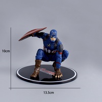 Figurine d'action HY Spiderman Captain Hero, jouet en PVC pour enfants, 9-14 cm, personnage de dessin animé Ironmans HulksSpiderMans, jouet en PVC