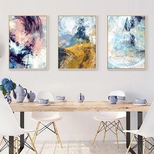 Pintura al Óleo Moderna Nórdica Simple, Abstracta, con Efecto de Acuarela, de Lujo, para Colgar en la Pared, sobre Lienzo - Product Image 3