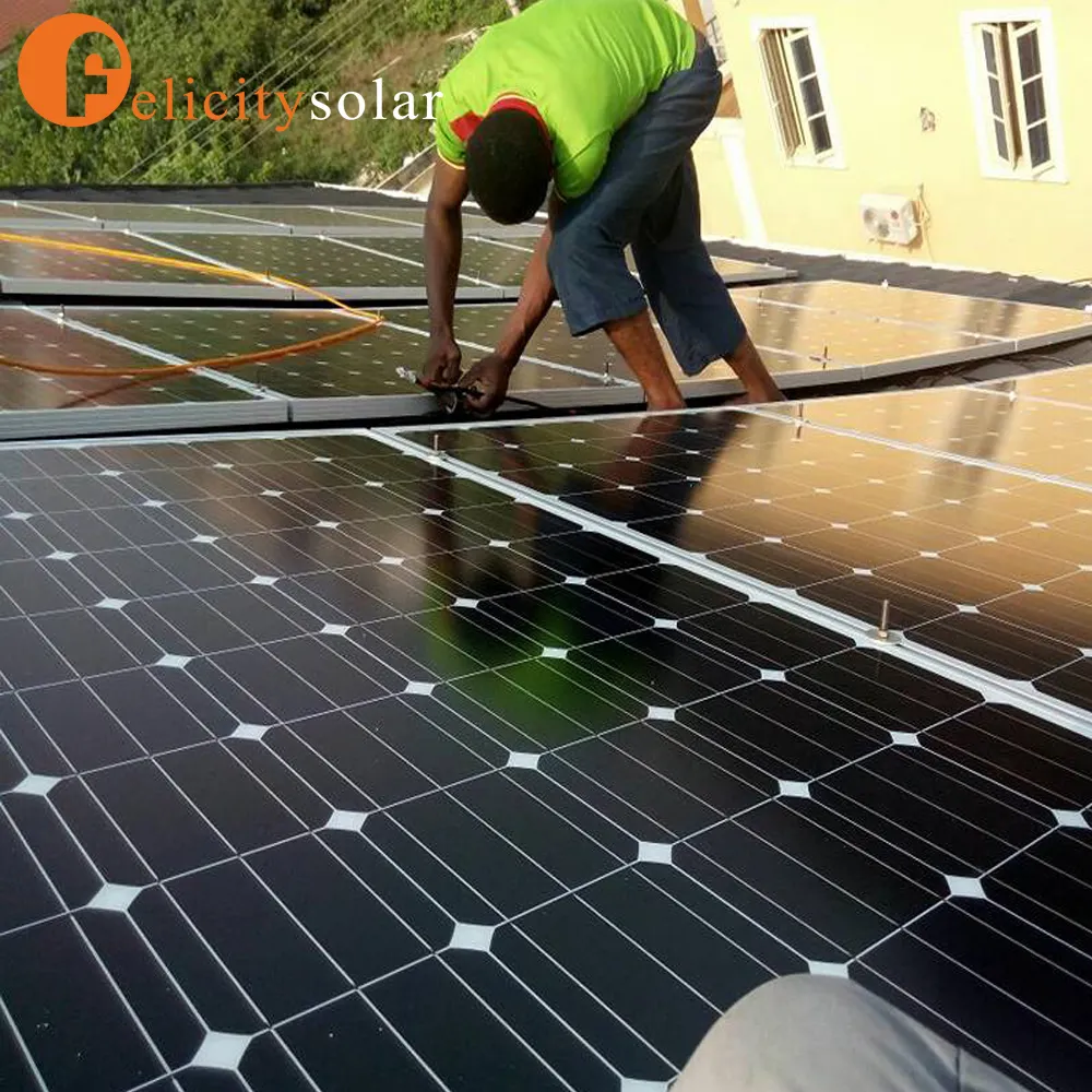 Panneaux solaires monocristallins 100w 200w 250watt 300w 350watt 400w prix dans les cellules solaires panneau solaire pour système d'alimentation