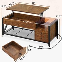 Armoires en bois de haute qualité, design moderne et luxueux, plateau de table basse rond en bois, table basse pour salon, meubles