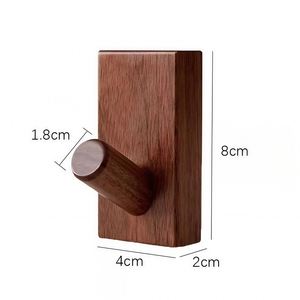 Custom Wood Wall Hook, Personalized Solid Walnut <b>Coat</b> <b>Peg</b> with Engraved Name, Modern Beech Wooden Hat Hanger, Entryway Organizer - Product Image 6