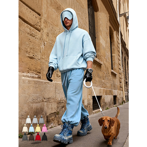 <span class=keywords><strong>Oscar</strong></span> Winter ODM Sudadera con capucha extragrande personalizada sin estampado, estilo urbano vintage, color liso, corta, esencial para viajes, máscara para ojos - Product Image 4
