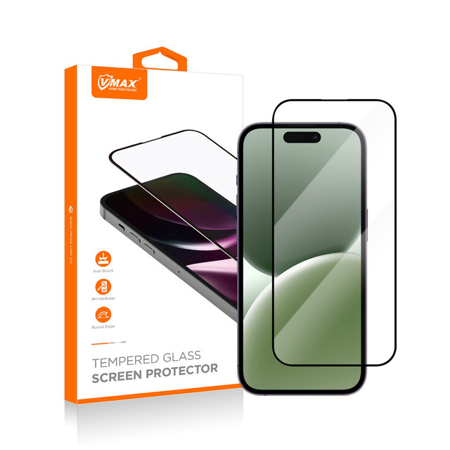Wholesale Factory Custom Logo 9H HD Clear Anti Shock 3D Tempered Glass Phone Screen Protector for iPhone 16 Pro 15 14 13 12