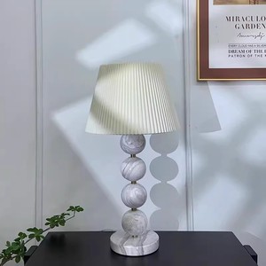 Lampe en rotin moderne écologique en marbre Calacatta Viola poli naturel <span class=keywords><strong>d</strong></span>'usine pour <span class=keywords><strong>chambre</strong></span> à coucher, chevet, salon - Product Image 4