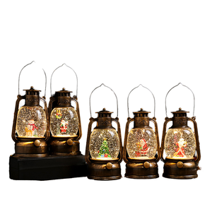 Lanterne boule à neige de Noël, adorable ornement décoratif de Noël pour la décoration intérieure, cadeau festif - Product Image 1