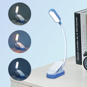 Lampe de bureau à clipser, lampe de lecture, ABS, 9 LED, rechargeable par USB, 3 couleurs, sans scintillement, col de cygne, avec coussinet antidérapant <span class=keywords><strong>pour</strong></span> l'étude et le bureau - Product Image 6