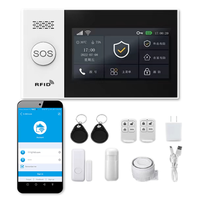 TUOAN Nouvelle Édition GS-107 GSM WIFI Kit d'Opération Simple et Intuitive avec Écran Tactile TFT Couleur Intégrale de 4,3 Pouces