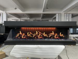 <span class=keywords><strong>Chimenea</strong></span> Eléctrica LCD de 3 Lados con Espejo, 5 Colores, Calefacción Segura para Uso Doméstico y Hotelero, Control por Aplicación, Enchufe Estadounidense - Product Image 3