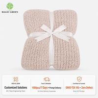 Cosy Soft Zero Defect Flauschige 100% Polyester Streifen Micro Feather Fiber Big Winter Strick decke