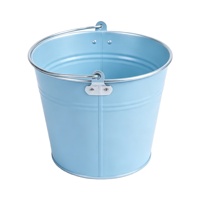 Seau à boissons en métal galvanisé de 5 pintes pour vin, bière et autres boissons, idéal pour les fêtes et le stockage de glace et de boissons