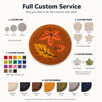 Fabricant de patchs brodés en chenille à motif feuillage d'automne personnalisé, applique en tissu bouclé doux pour vêtements et sacs