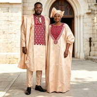 Robes africaines élégantes pour femmes, robes de mariage traditionnelles en broderie Bazin, robes de fête Dashiki, vêtements assortis pour couples africains