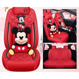 ชุดหุ้มเบาะรถยนต์หนังลายมิกกี้เมาส์สีแดง ครบชุด <span class=keywords><strong>5</strong></span> ที่นั่ง ลายการ์ตูนน่ารักสำหรับผู้หญิง สำหรับรถยนต์ Hyundai รุ่น Lulu AnK1 - Product Image 3