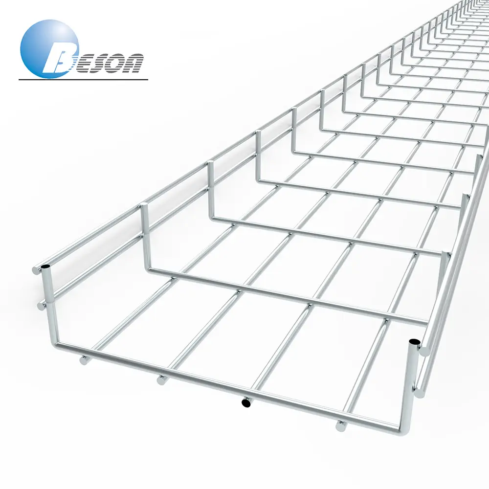 BESCA HDG Stainless Steel Wire Mesh Cable Tray Design Welded Wire Mesh Fence Cable Tray Basket
