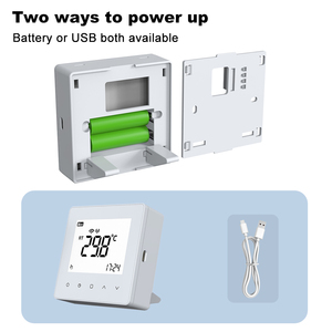 <span class=keywords><strong>Thermostat</strong></span> programmable <span class=keywords><strong>sans</strong></span> <span class=keywords><strong>fil</strong></span> RF alimenté par USB <span class=keywords><strong>ou</strong></span> batterie pour chaudière, eau et chauffage de pièce - Product Image 2