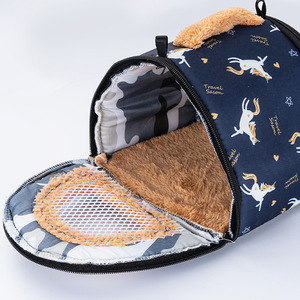 Bolsa de Transporte para Mascotas con Estampado de Osito, Bolsa Transpirable de Malla para Gatos, Perros Pequeños y Hámsteres, para Viajes al Aire Libre - Product Image 5