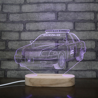 Lampe led ovale en bois en forme de lune, impression 3d conforme, offre spéciale