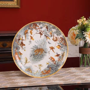 Juegos de comedor de porcelana de hueso con diseño de mariposa de 8/10 pulgadas de lujo al por mayor, Platos y platos decorativos de lujo para el hogar para Europa - Product Image 5