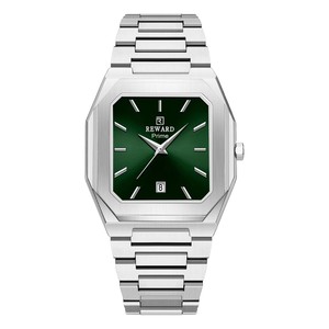 REWARD Nuevo Producto Reloj de Cuarzo para Hombre con Tres Agujas, Caja Ultrafina Clásica, Bisel de Acero Inoxidable, Resistente al Agua, Reloj de Pulsera Cuadrado para Hombre - Product Image 4