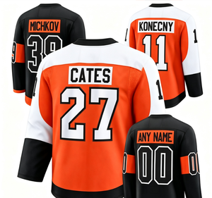 Nueva Camiseta de Hockey sobre Hielo de los Philadelphia Flyers # 39 Michkov # 11 Konecny - Camiseta Deportiva Unisex Transpirable con Estampado Cosido - Product Image 1
