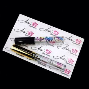 Maxfree Empty 15ml Plastic <b>Clear</b> Lip Balm & Lip <b>Gloss</b> Squeeze Tube Packaging with Screen Printed Custom Logo Gold/Silver Top Cap - Product Image 2