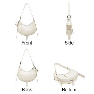 Asuwish Sacs à main pour femmes en cuir véritable, sacs à bandoulière, sacs messager, sac demi-lune de luxe discret pour femmes, de créateur - Product Image 3