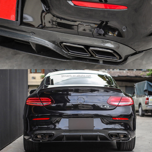 Diffuseur arrière en Fiber de carbone Style <span class=keywords><strong>C63</strong></span> ED1 pour Mercedes Benz W205 coupé 2 portes Bodykit Lip2015-21 de pare-chocs arrière - Product Image 5