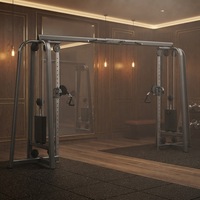 Appareil de musculation multifonctionnel professionnel à double câble croisé, structure en acier, pile de poids de 198 kg, pour entraînement complet du corps