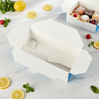Boîte à lunch en papier kraft brun de qualité alimentaire avec logo personnalisé imprimé, idéale pour les fêtes d'enfants et les collations au cinéma