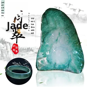 Đá thô Jadeite, chất liệu nhỏ, Myanmar, hầm cũ, thương hiệu HongMei dành cho nữ, vòng tay charm, màu đã được chỉnh sửa, bán trong suốt, giá cả phải chăng - Product Image 3