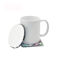 Sous-verres en ardoise à sublimation Maikesub, sous-verres ronds en ardoise, 10*10cm