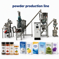 Ligne de production de poudre de cacao et de café de qualité alimentaire, alimentation sans poussière, alimentateur sous vide, mélangeur à ruban, convoyeur à vis, machine d'emballage