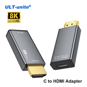 <span class=keywords><strong>Adaptador</strong></span> ULT-unite de un solo sentido, chapado en oro, <span class=keywords><strong>USB</strong></span> tipo C <span class=keywords><strong>hembra</strong></span> <span class=keywords><strong>a</strong></span> <span class=keywords><strong>HDMI</strong></span> macho, 8K 60Hz, nuevo, Plug and Play - Product Image 1