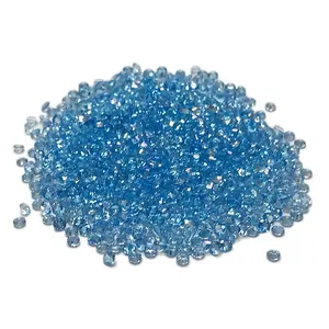 Loose Stone Beads For Jewelry Making Diamond Cut Blue Topaz 2mm