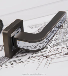 Marché russe nouveau design de porte en zinc de haute qualité niveau poignée sur rosace - Product Image 2