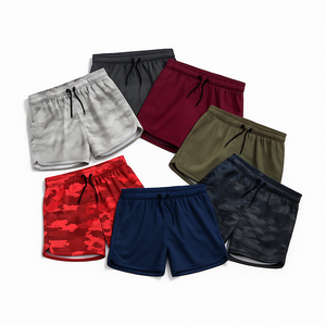 Shorts de sport athlétiques pour hommes en polyester 100% imperméables, anti-UV, respirants, à séchage rapide, avec poches, pour la gym, le fitness et le basketball. - Product Image 2