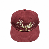 Casquettes de baseball unisexes bicolores en sergé à 5 panneaux, brodées à la main, pour le sport, les activités de plein air et le style urbain, vente en gros OEM personnalisée