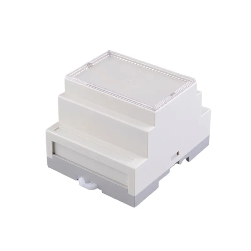 Industriële Din Rail Behuizing Box Case Montage Abs Elektronische Project Gevallen Diy Draad Junction Box Custom Plc Doos 87*72*60Mm