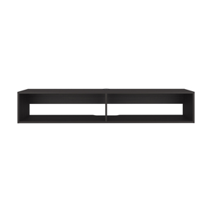 Floating <b>Tv</b> <b>Stand</b> 59 In Black Wengue Two Shelves Storage Unit - Product Image 4