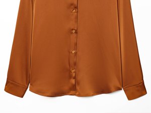 Kemeja wanita musim gugur 2025, gaya kasual baru, serbaguna, bertemperamen, kerah lapel, retro, chic, lengan panjang. - Product Image 5