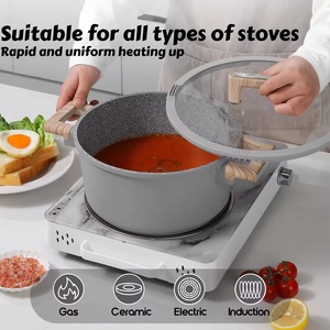 13 pièces de casseroles en aluminium antiadhésif à induction, grandes casseroles en fonte pour les restaurants - Product Image 5
