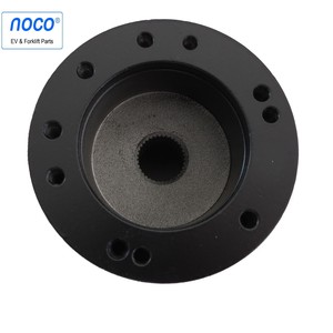 Sports Style DS Steering Wheel Base for Golf Cart <b>Accessories</b> Black Leather with Red <b>Stitch</b> Fit Model - Product Image 4