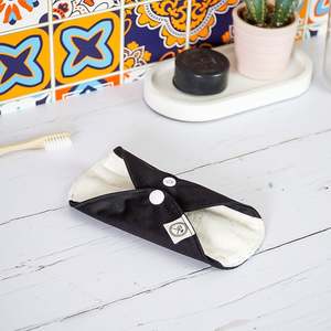 Almohadillas Reutilizables PARA EL Período (Negro)-Tamaño Pequeño para Flujo de Luz-Almohadillas Reutilizables-Panty Liners-Reutilización-Almohadillas Lavables - Product Image 4