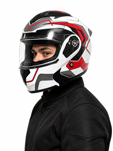 2026年式 ファクトリーフリップアップバイクヘルメット モジュラーヘルメットデザイン、ABS素材製。 簡単に折りたたんで収納できます。 - Product Image 6