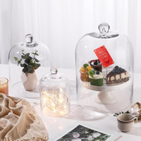 Cloche en verre faite à la main pour plantes de terrarium bibelots gâteaux Figurines bougie Cloche dôme en verre cloche vitrine