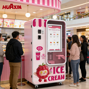 เครื่องทำไอศกรีมอัจฉริยะแบบบริการตนเอง พร้อมใบรับรอง CE รองรับ ADA ชำระเงินด้วยคิวอาร์โค้ดและบัตรเครดิต - Product Image 1