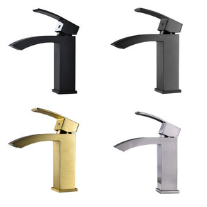 Stainless Steel Basin Faucet Single Handle <b>Deck</b> Mounted Ceramic Valve Core 2gpm Water Flow - Product Image 4