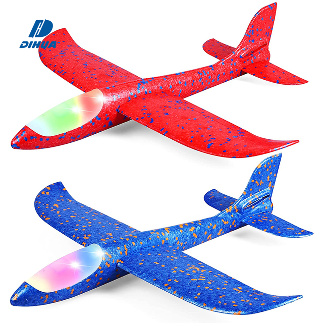 EPP Foam Planes LED Foam Glider Airplane Toys Aircraft Hand Throwing Planes with Light Outdoor Sports Toys for Kids